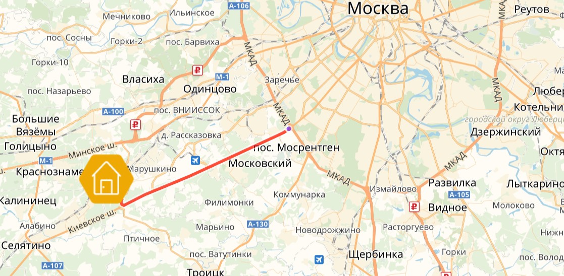 Калининец московская область карта