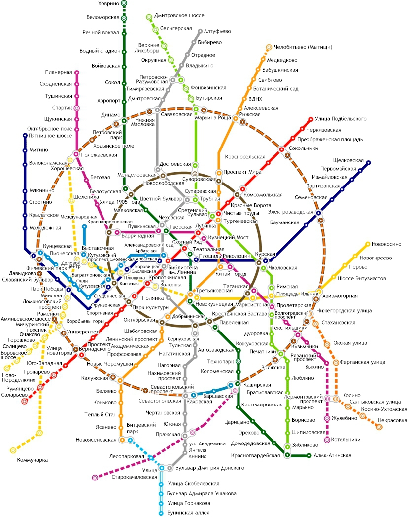 Схема метро со строящимися станциями до 2025
